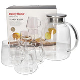 Danny Home Borosilicate Juice Jar and Glass 5 Pieces Set at Zubaidas Homestore 
