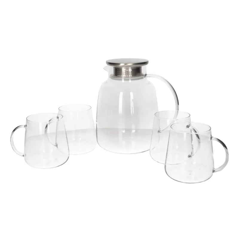 Danny Home Borosilicate Juice Jar and Glass 5 Pieces Set at Zubaidas Homestore Pakistan
