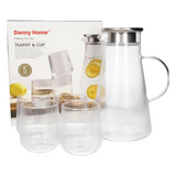 Danny Home Borosilicate Juice Jar and Glass Set 5 Pieces at Zubaidas Homestore 