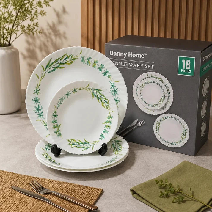 Danny Home Botanical Design Dinner Set 18 Pieces Zubaidas Homestore Pakistan