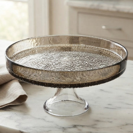 Danny Home Cake Stand with Textured Metallic Finish 27cm at Zubaidas Homestore 