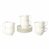 Danny Home Cappuccino Cup and Saucer 12 Pieces Set 220 ml at Zubaidas Homestore - House of the Largest Collection of Tea Sets in Pakistan