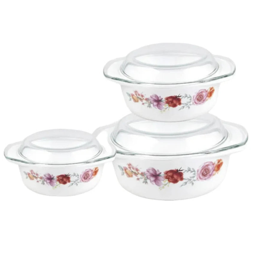 Danny Home Casserole 3 Pieces Set Floral Print at Zubaidas Homestore Pakistan