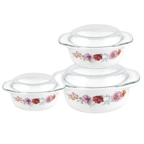 Danny Home Casserole 3 Pieces Set Floral Print at Zubaidas Homestore Pakistan