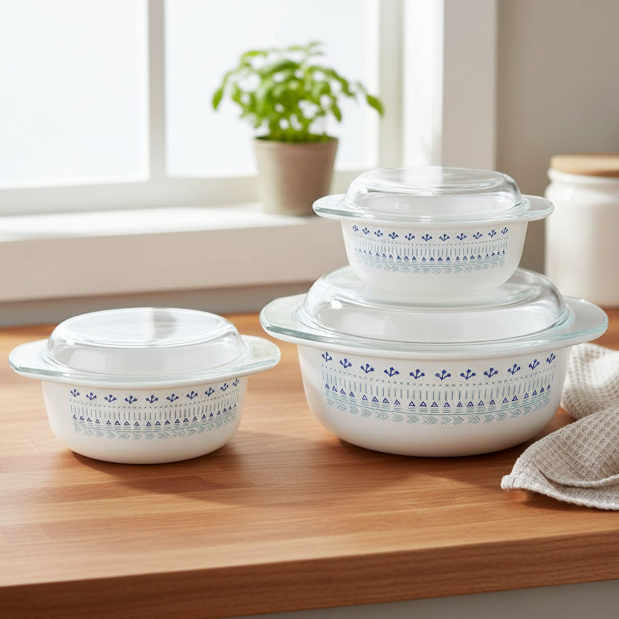 Danny Home Casserole 3 Pieces Set White at Zubaidas Homestore