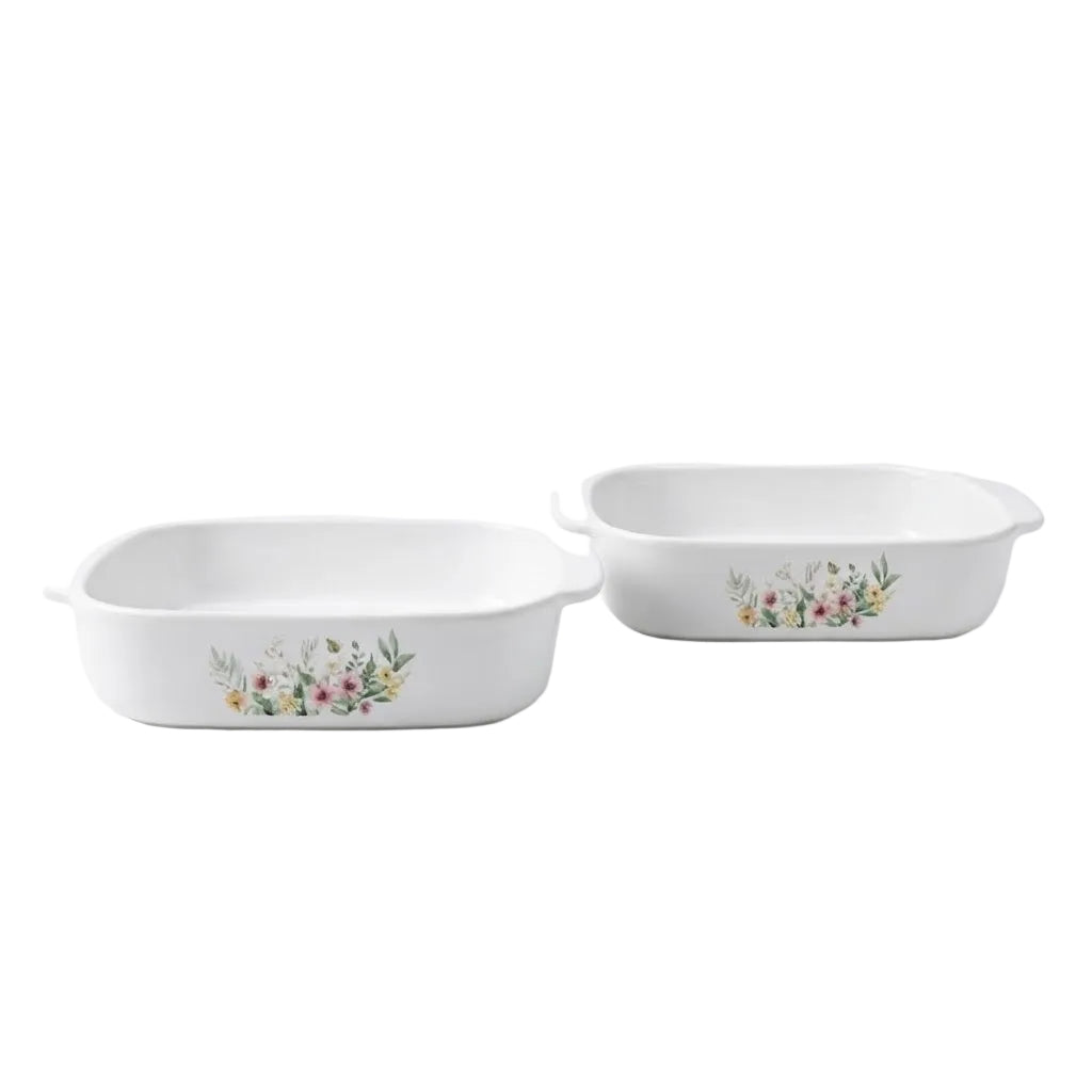 Danny Home Casserole Baking Dish 2 Pieces Set Floral 24cm at Zubaidas Homestore Pakistan