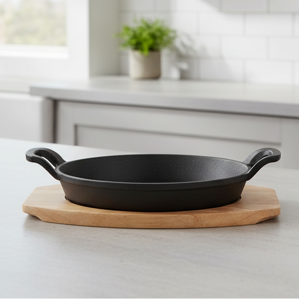 Danny Home Cast Iron Round Griddle Pan 22cm at Zubaidas Homestore