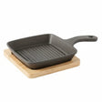 Danny Home Cast Iron Sizzling Fry Pan with Bamboo Base 15cm at Zubaidas Homestore Pakistan