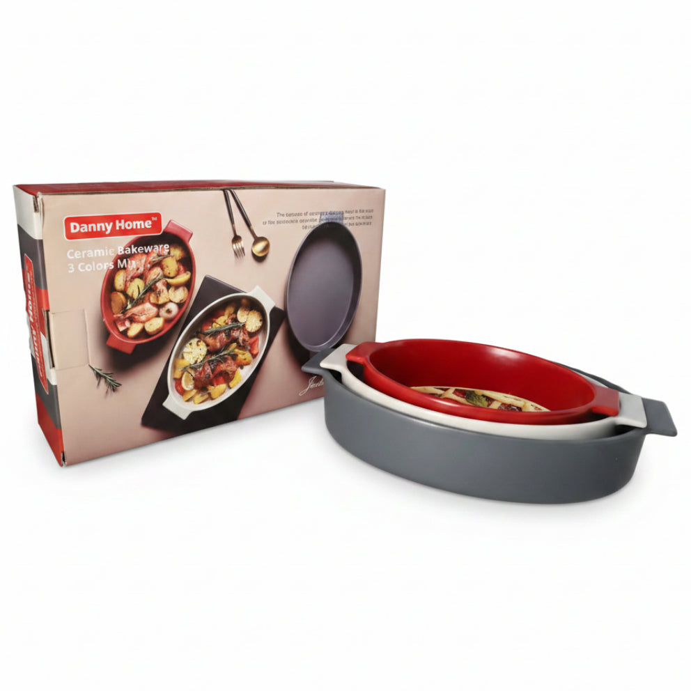 Danny Home Ceramic Bakeware 3 Pieces Set at Zubaidas Homestore 