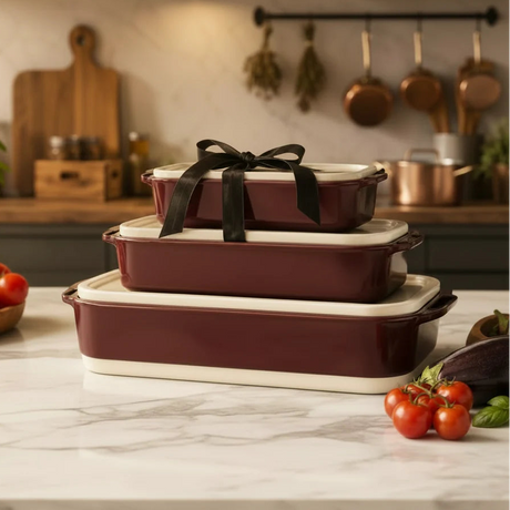 Danny Home Ceramic Bakeware 3 Pieces Set with Handle at Zubaidas Homestore 