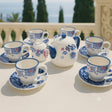 Danny Home Ceramic Blue Floral 16 Pieces Tea Set at Zubaidas Homestore