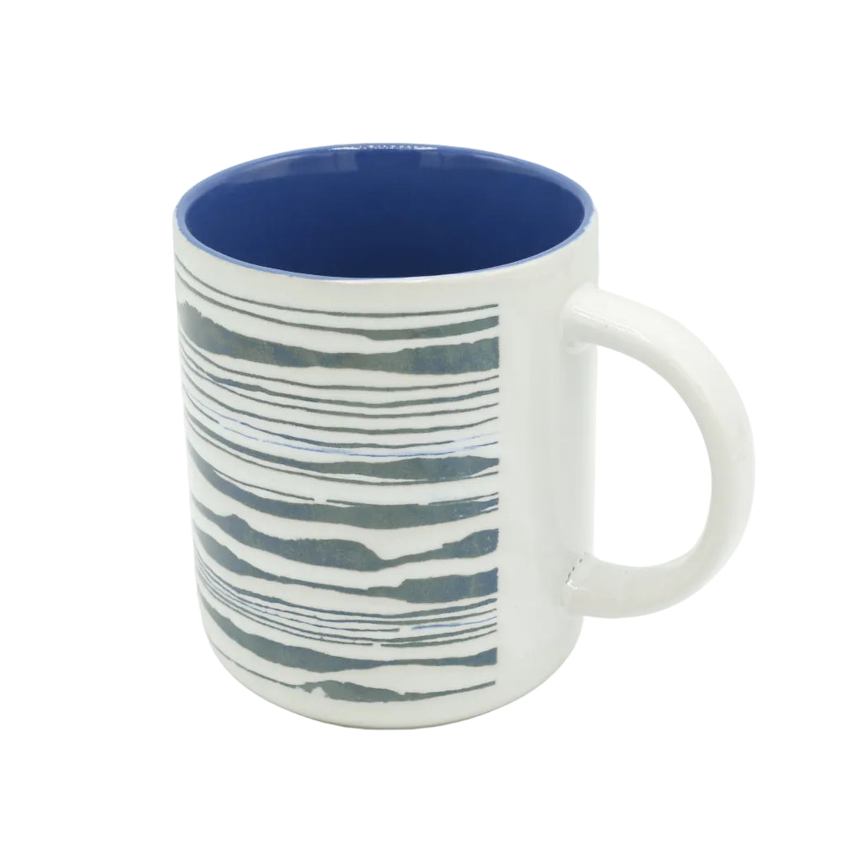 Danny Home Ceramic Coffee Mug with Blue Striped 450ml at Zubaidas Homestore Pakistan