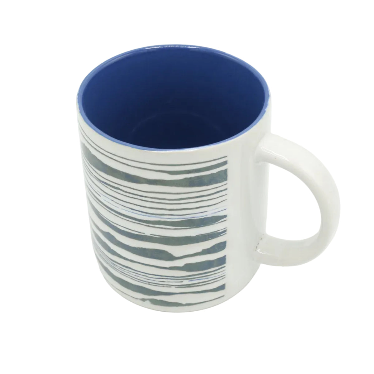 Danny Home Ceramic Coffee Mug with Blue Striped 450ml at Zubaidas Homestore. Most Trusted Homestore in Pakistan