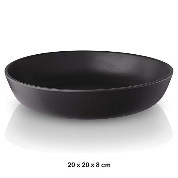 Danny Home Ceramic Deep Dinner Plate 20cm Matte Black at Zubaidas Homestore. Best Online Homestore in Pakistan