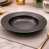 Danny Home Ceramic Deep Plate Black 21cm at Zubaidas Homestore