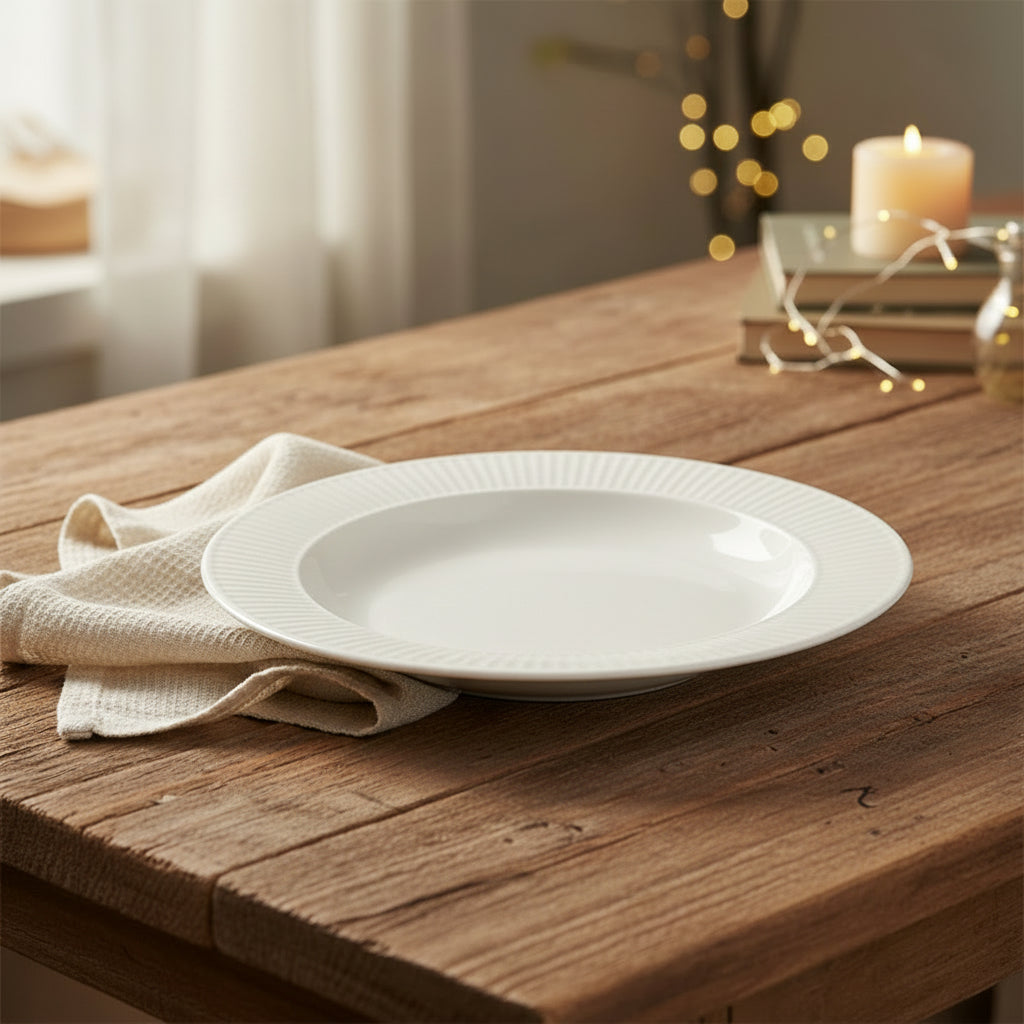 Danny Home Ceramic Deep Plate White 21cm at Zubaidas Homestore