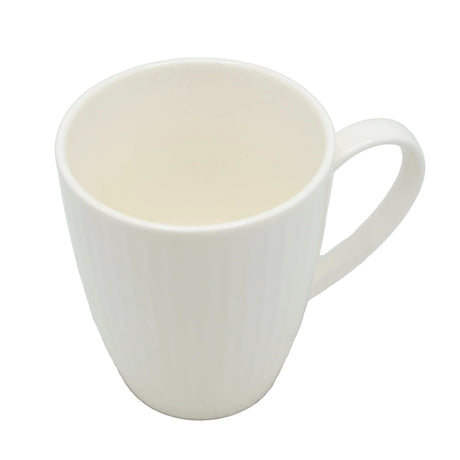 Danny Home Ceramic Fluted Coffee Mug 330ml White at Zubaidas Homestore Pakistan