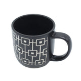 Danny Home Ceramic Geometric Coffee Mug 450ml Black at Zubaidas Homestore Pakistan