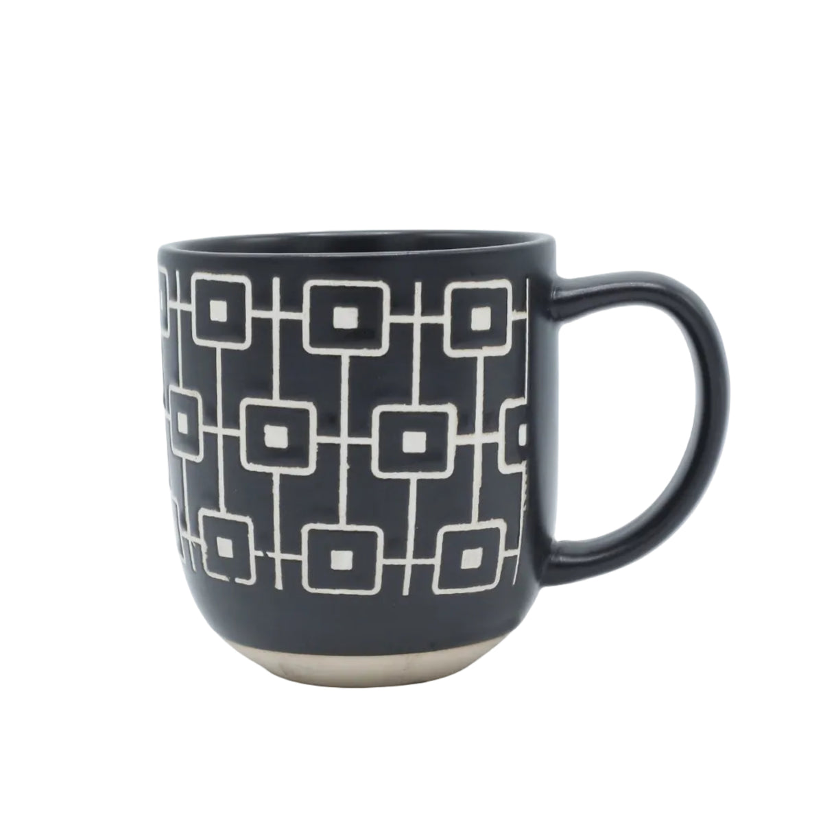 Danny Home Ceramic Geometric Coffee Mug 450ml Black at Zubaidas Homestore. Best Online Homestore in Pakistan