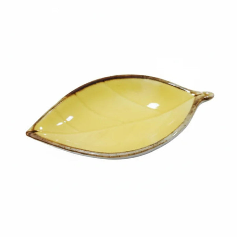 Danny Home Ceramic Leaf Shaped Sauce Dish 10cm at Zubaidas Homestore Pakistan