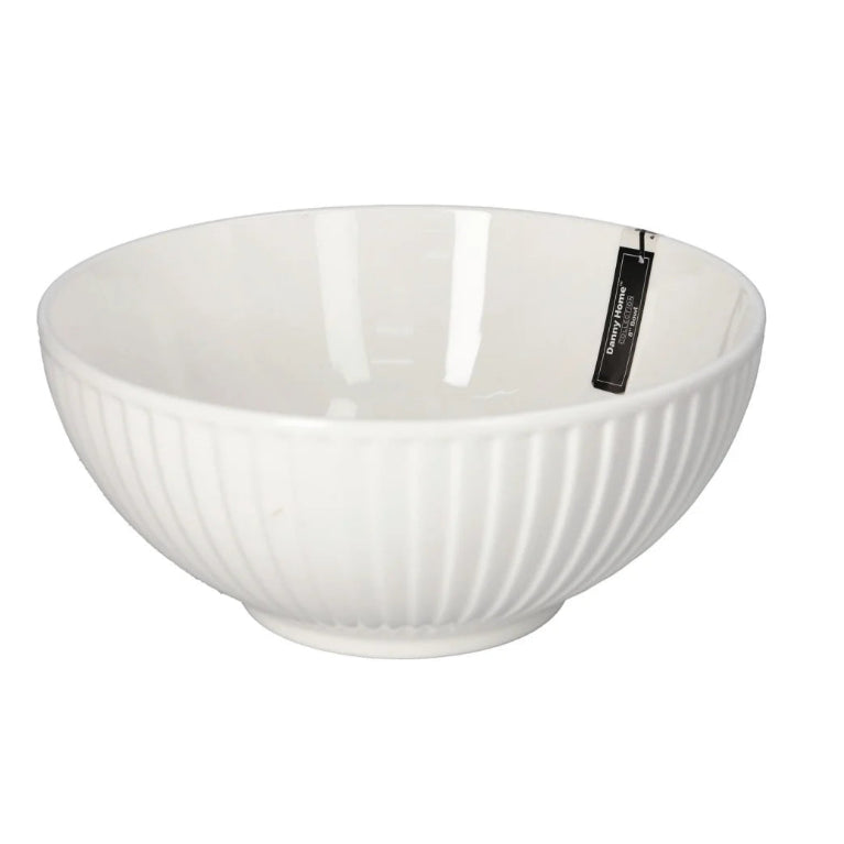 Danny Home Ceramic Round Salad Bowl 20.7cm White at Zubaidas Homestore Pakistan