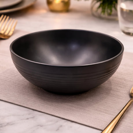 Danny Home Ceramic Salad Bowl Black 20cm at Zubaidas Homestore