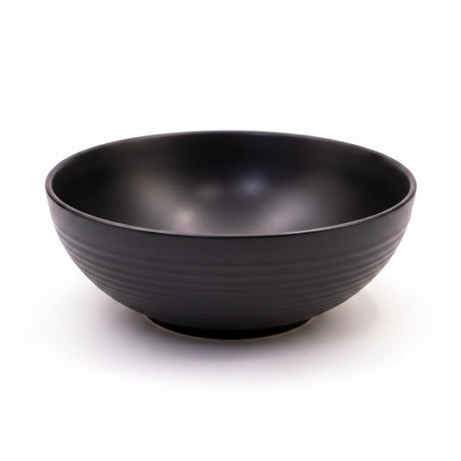 Danny Home Ceramic Salad Bowl Black 20cm at Zubaidas Homestore Pakistan