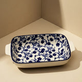 Danny Home Ceramic Serving Dish Flower Blue 17.7cm at Zubaidas Homestore 