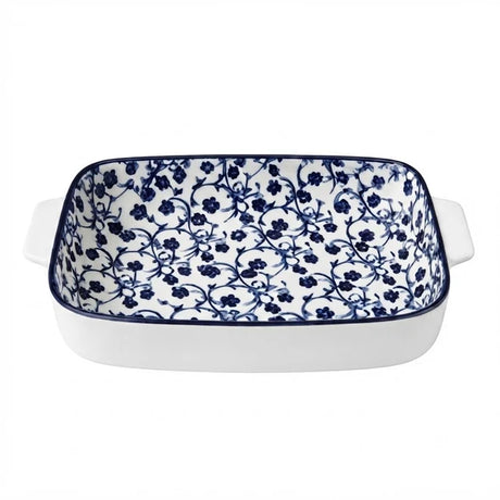 Danny Home Ceramic Serving Dish Flower Blue 22.8cm at Zubaidas Homestore Pakistan