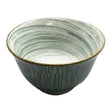 Danny Home Ceramic Soup Bowl Green Striped 12cm at Zubaidas Homestore Pakistan