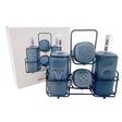 Danny Home Ceramic Spice and Oil Bottle Dispenser Set Blue at Zubaidas Homestore Pakistan