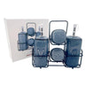 Danny Home Ceramic Spice and Oil Bottle Dispenser Set Blue at Zubaidas Homestore Pakistan
