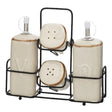 Danny Home Ceramic Spice and Oil Bottle Dispenser Set Cream at Zubaidas Homestore Pakistan