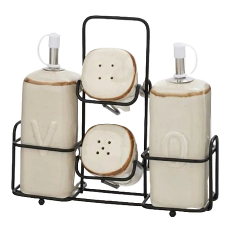 Danny Home Ceramic Spice and Oil Bottle Dispenser Set Cream at Zubaidas Homestore Pakistan