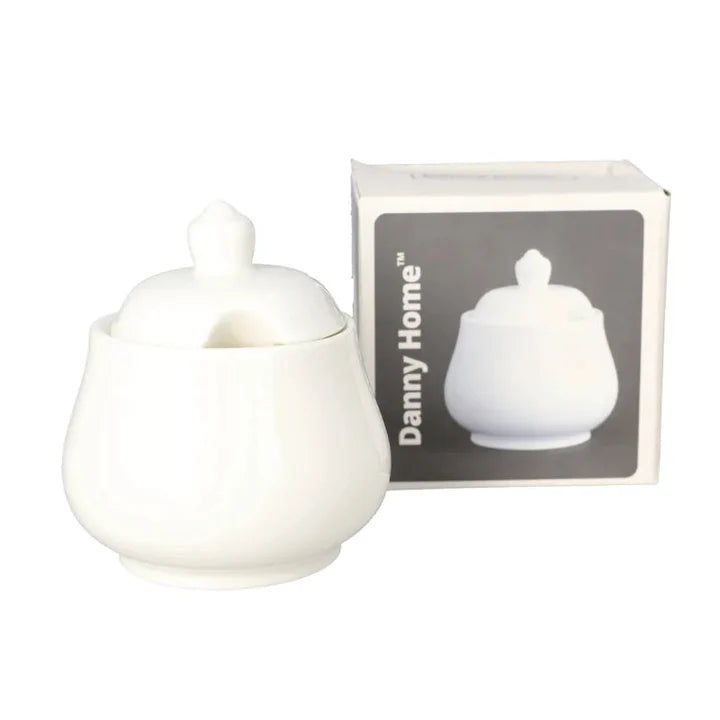 Danny Home Ceramic Sugar Pot 350ml White at Zubaidas Homestore