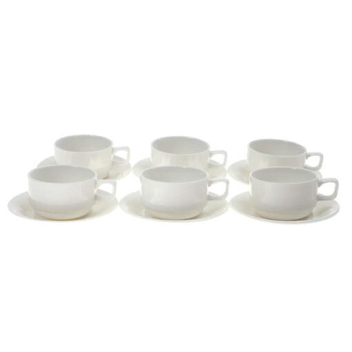 Danny Home Ceramic White Cup and Saucer 6 Pieces Set at Zubaidas The Largest Homestore in Pakistan