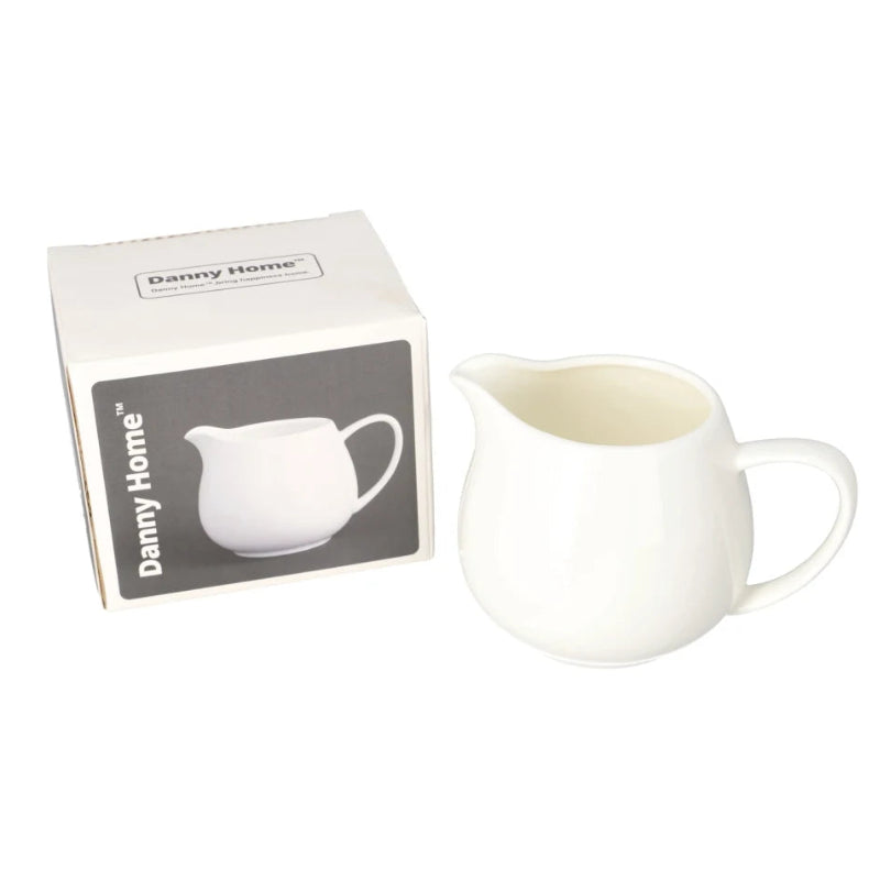 Danny Home Ceramic White Milk Pot 330ml at Zubaidas Homestore Pakistan