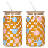 Danny Home Checkerboard Smiley Glass Tumbler Set at Zubaidas Homestore Pakistan