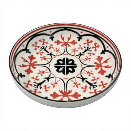Danny Home Classic Red Porcelain Deep Plate 30cm at Zubaidas Homestore Pakistan