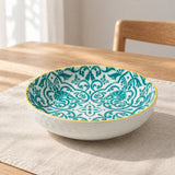 Danny Home Classic Turquoise Porcelain Deep Plate 30cm at Zubaidas Homestore