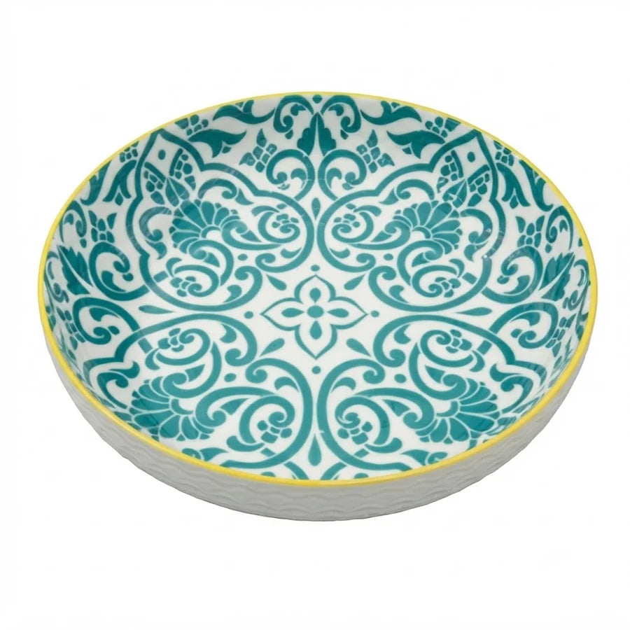 Danny Home Classic Turquoise Porcelain Deep Plate 30cm at Zubaidas Homestore Pakistan