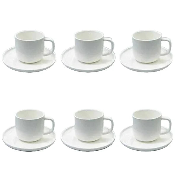 Danny Home Classic White Cup and Saucer 6 Pieces Set at Zubaidas Homestore - House of the Largest Collection of Tea Sets in Pakistan