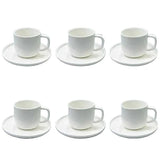 Danny Home Classic White Cup and Saucer 6 Pieces Set at Zubaidas Homestore - House of the Largest Collection of Tea Sets in Pakistan