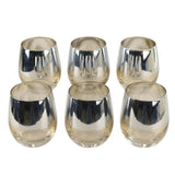Danny Home Clear and Silver Tumbler Glass 6 Pieces Set at Zubaidas Homestore 