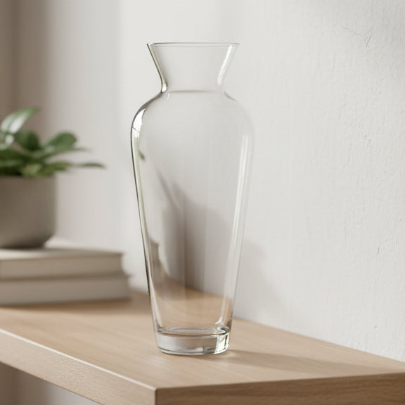 Danny Home Clear Glass Flower Vase 20cm at Zubaidas Homestore 
