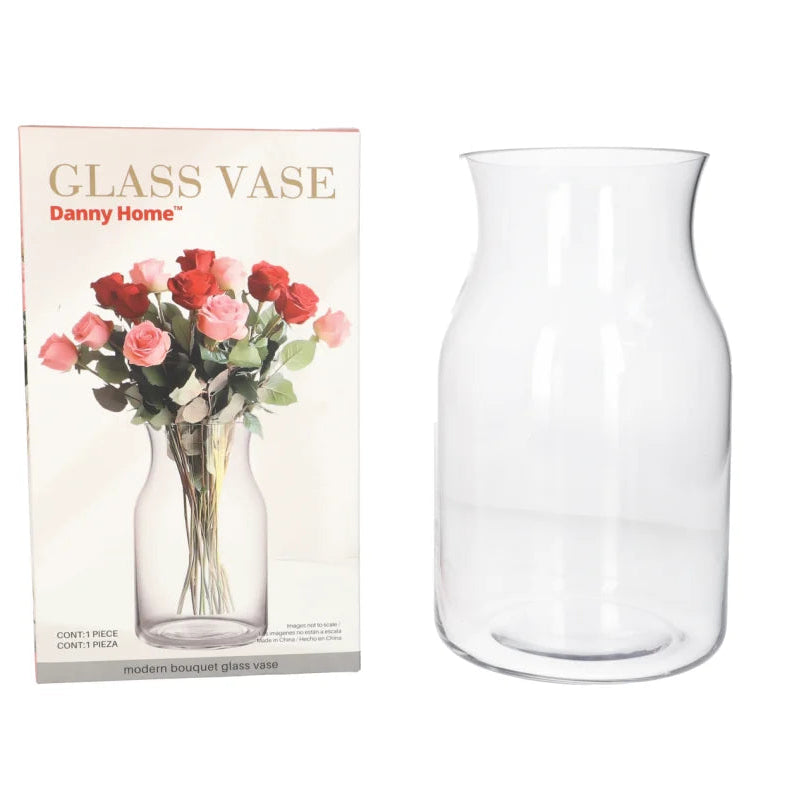 Danny Home Clear Glass Flower Vase 25.3cm at Zubaidas Homestore Pakistan