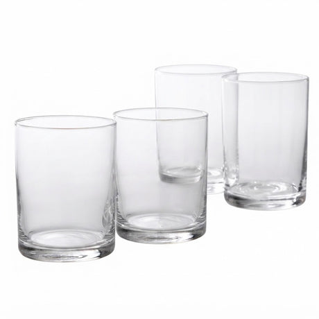 Danny Home Clear Lowball Glass 4 Pieces Set 390ml at Zubaidas Homestore Pakistan