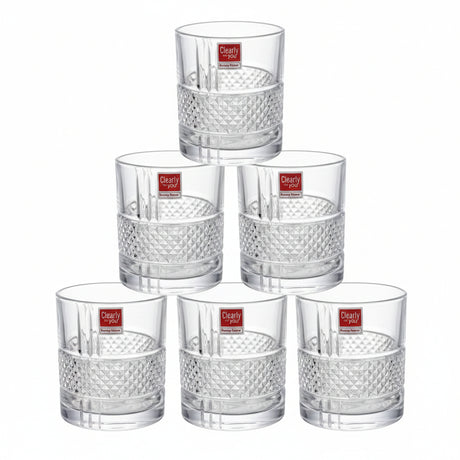 Danny Home Clear Rock Glass 6 Pieces Set 315ml at Zubaidas Homestore