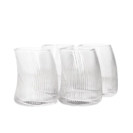 Danny Home Crescent Shaped 4 Pieces Glass Set 325ml at Zubaidas Homestore Pakistan