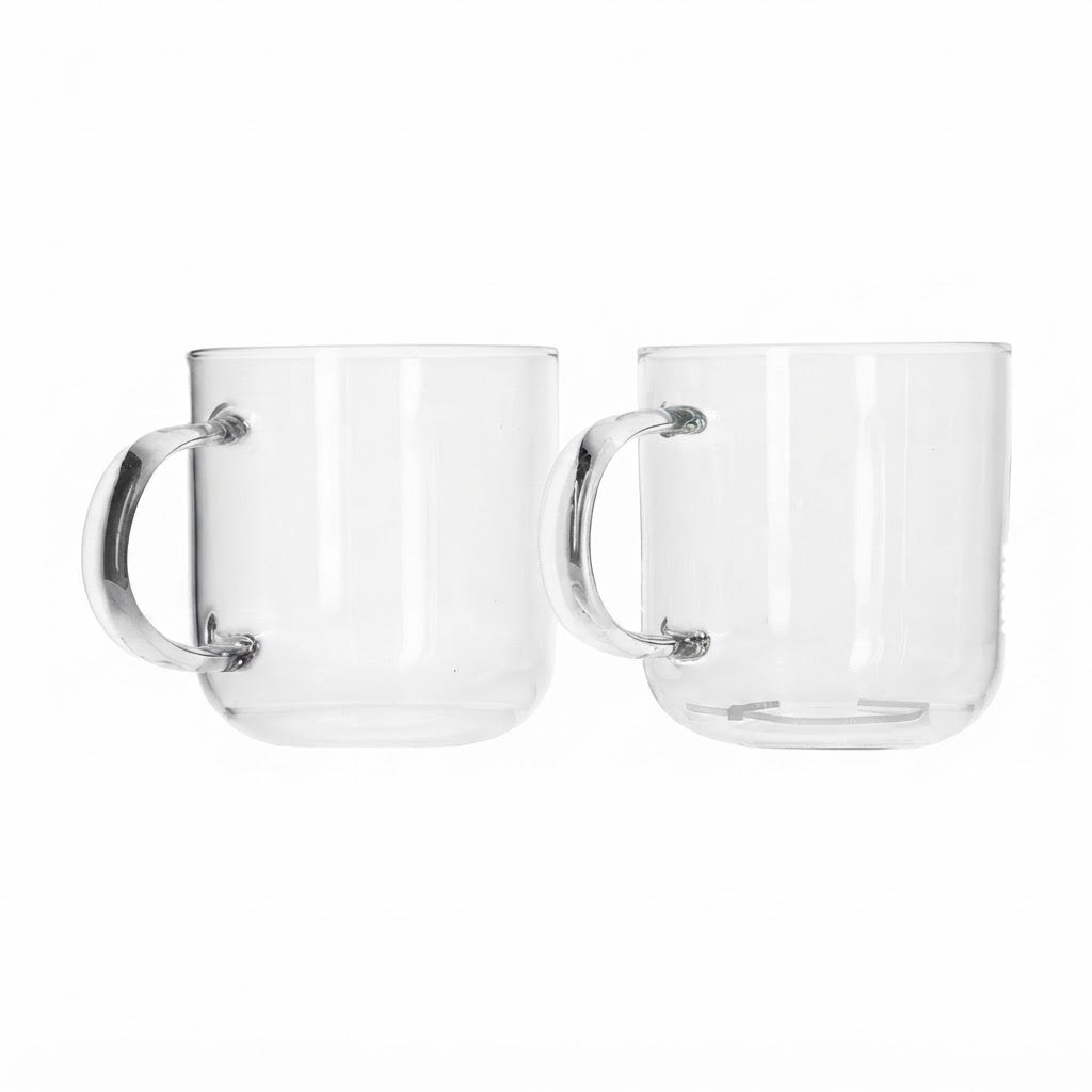 Danny Home Crystal Clear Glass Mug 2 Pieces Set 330ml at Zubaidas Homestore Pakistan